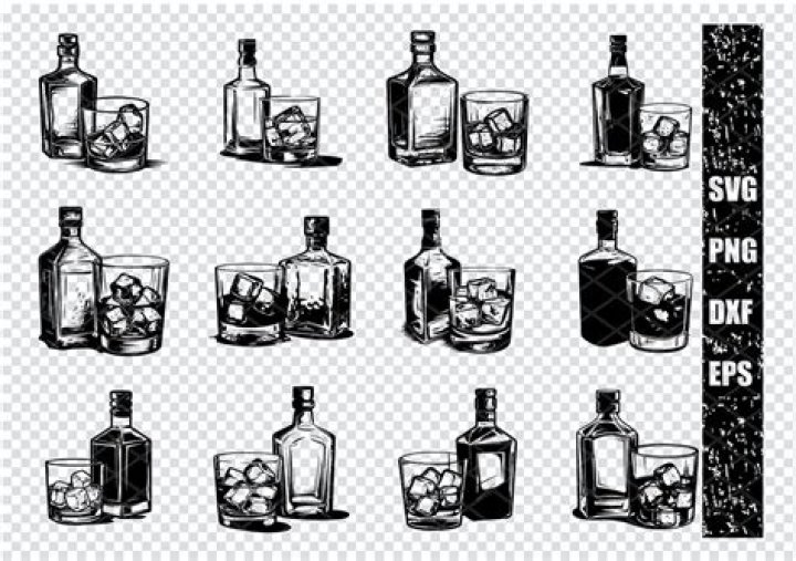 Crafting Elegance: The Whiskey Glass Cricut Outline