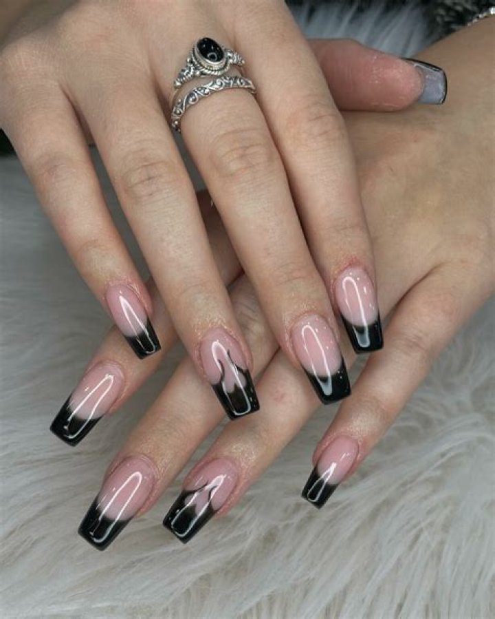 Discover the Elegance of Black French Tip Nails