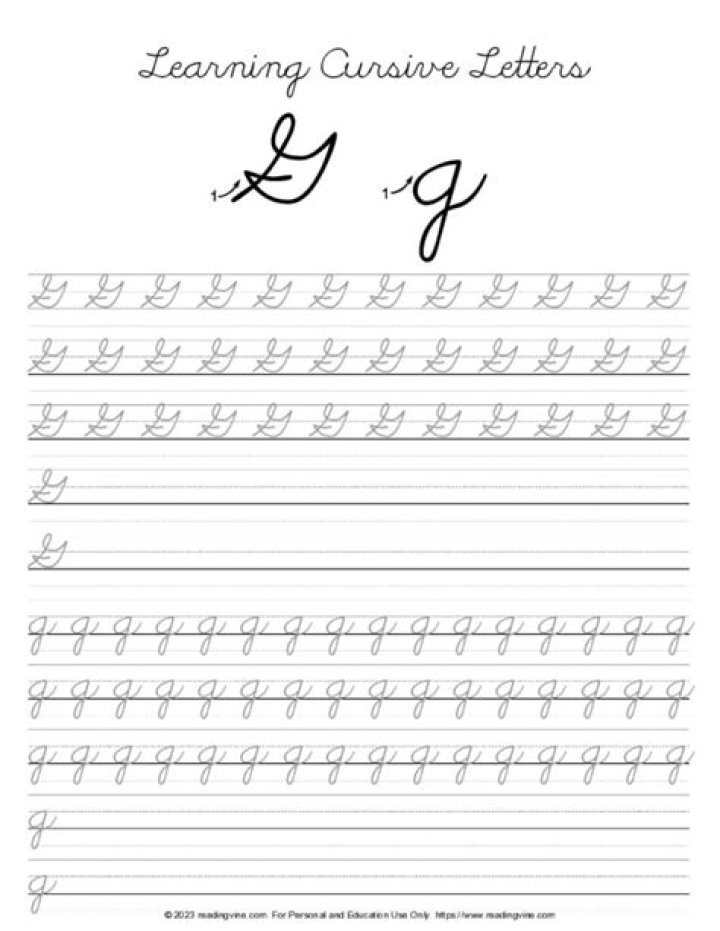 Mastering the Art of Capital G Cursive: A Guide to Elegant Writing