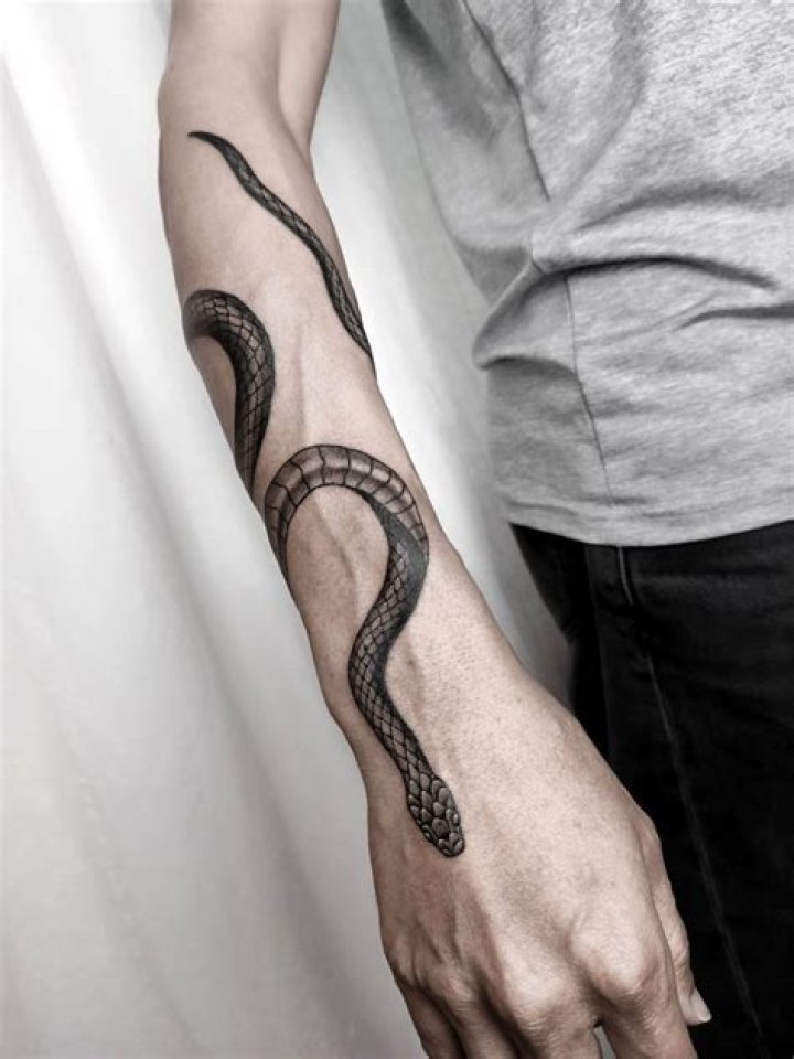 Unraveling the Allure of Snake Arm Tattoos Leading into the Shoulder